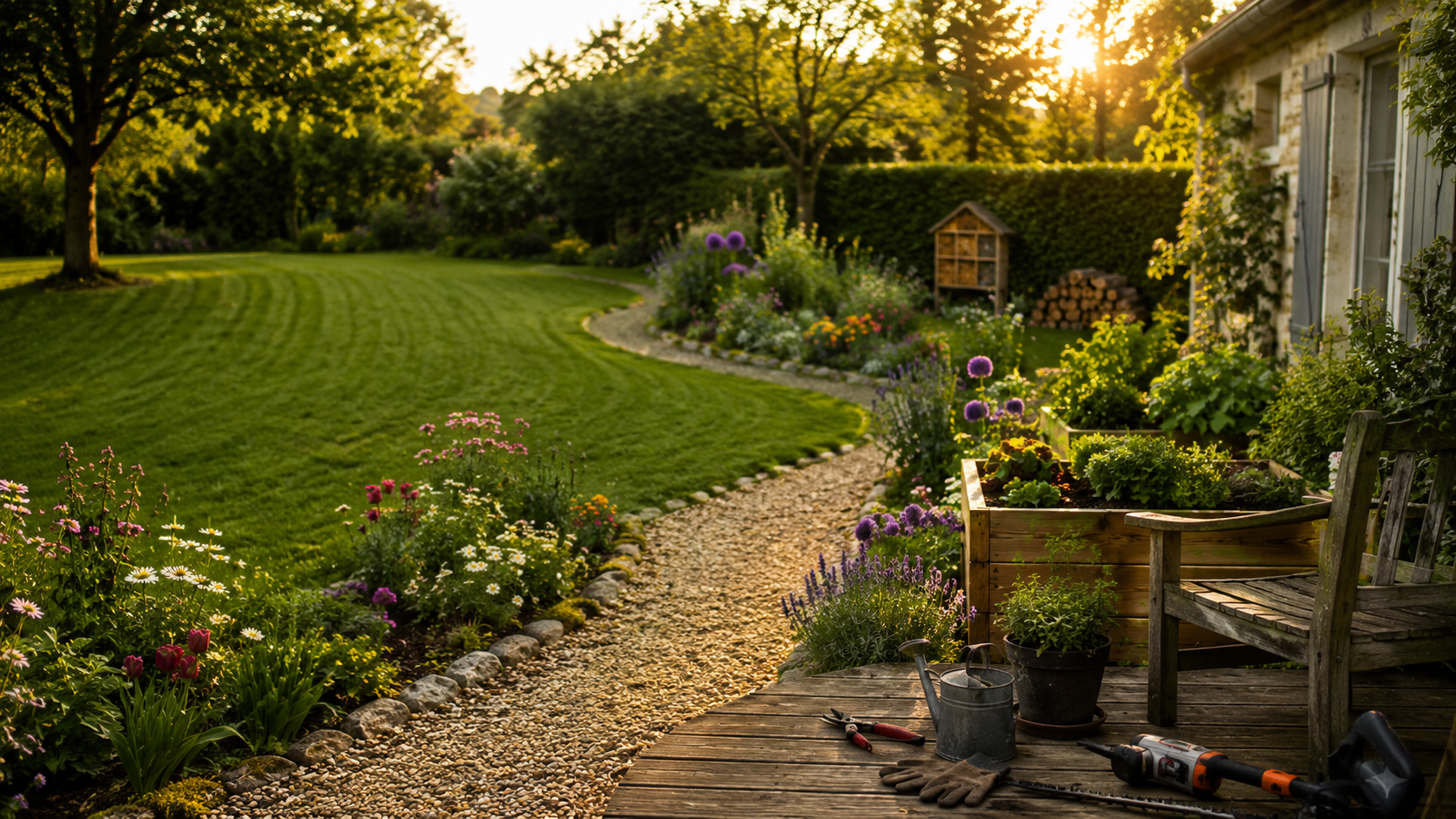 Jardin parfaitement entretenu par BD Services